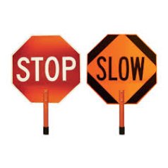 STOP/SLOW SIGN